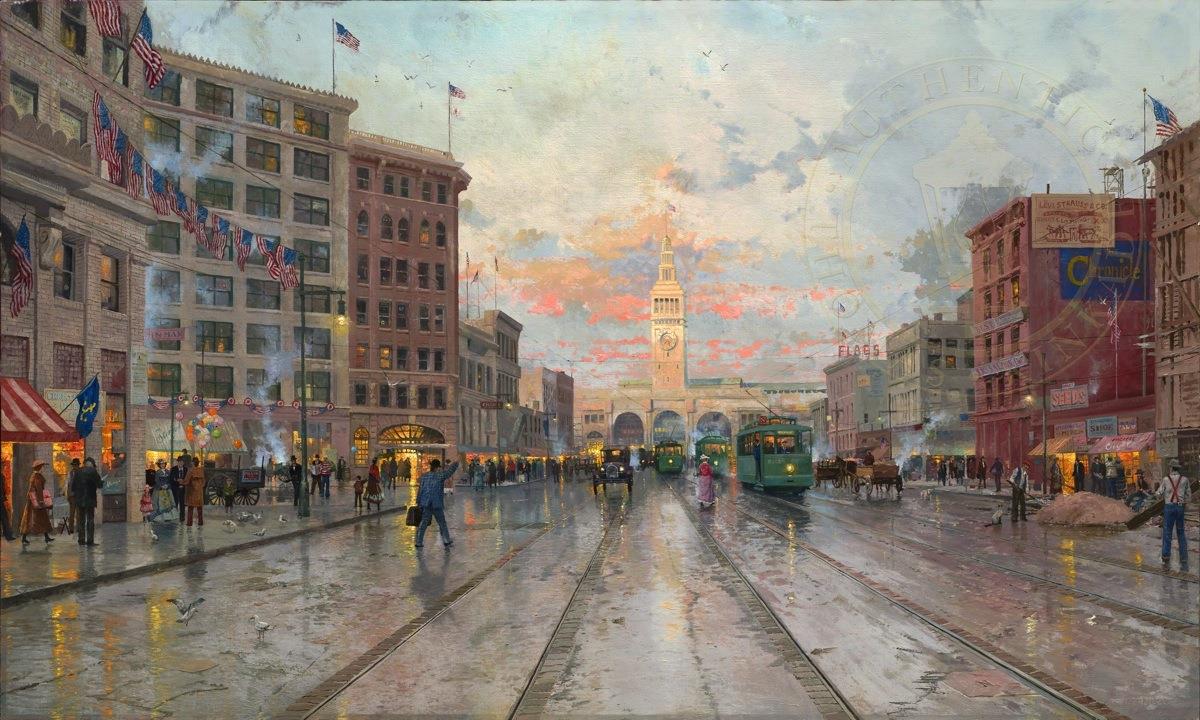 San Francisco 1909 Thomas Kinkade Pintura al óleo